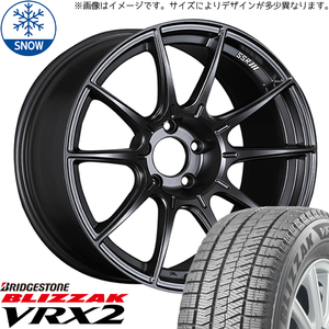 225/60R17 スタッドレスタイヤホイールセット XV etc (BRIDGESTONE BLIZZAK VRX2 & SSR GTX01 5穴 100)