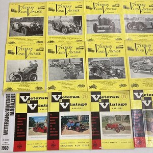 B3168　1960　12冊セット 「THE VETERAN AND VINTAGE」　ベテラン&ヴィンテージ 英国旧車雑誌 英国車 旧車　ビンテージ　クラシックカー