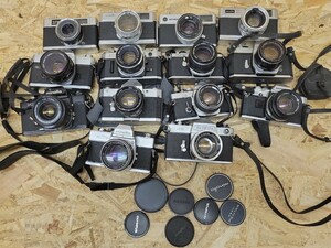 D 古いフィルムカメラ 14点まとめて Canon OLYMPUS PENTAX MINOLTA 一眼レフカメラ マニュアルフォーカス キャノン オリンパス 昭和レトロ