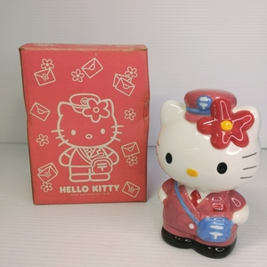 ハローキティ 陶器 貯金箱 2003年 【中古品】 〇YR-52039〇