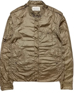 【中古 良品】Maison Margiela SS2008 レア ナイロン モト バイカー ジャケットUS Sサイズ　ブラウン