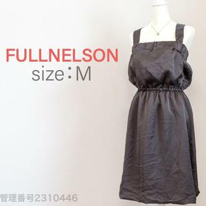 【送料無料】FULLNELSON (フルネルソン) ウエストゴム入りキャミソールワンピース　ブラウン　M