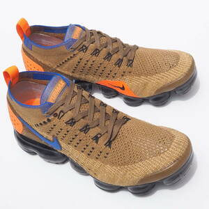 美品 レア!! US 7.5 / 25.5cm 美品!! 18年製 nike AIR VAPORMAX FLYKNIT 2 GOLDEN BEIGE/RACER BLUE-CLUB GOLD エア ヴェイパーマックス