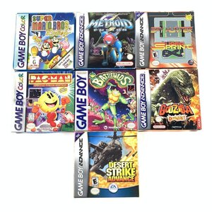 GBA/GB/GBC BATTLETOADS/SUPER MARIO BROS Deluxe/GODZILLA/METROID 他 ゲームソフト 海外版 箱説付き まとめ 7本セット＊簡易検査品【GH】