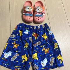 ポケモンセット(サンダル18センチ&ハーフパンツ120甚平)