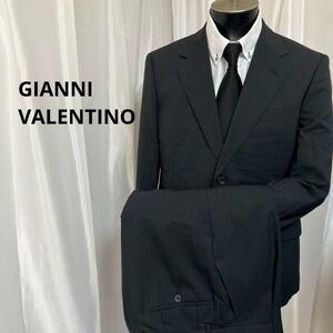 GIANNI VALENTINO スーツ ブラック 94AB4 背抜き 145 ジャンニバレンチノ