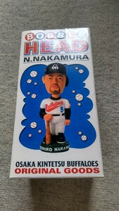 〜バブルヘッド箱付フィギュア〜中村紀洋/Norihiro Nakamura/大阪近鉄バファローズ 首振り/BOBBLEHEAD/ボブルヘッド ホーム ユニフォーム