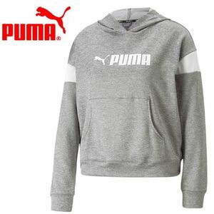 ★プーマ PUMA 新品 レディース カジュアル スウェット パーカー ジャケット フーディー 灰 Sサイズ [523742-03-S] 二 零★QWER★