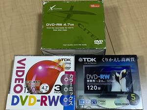 ★TDK・CITEK★DVD-RW★4.7GB★120min★3種類★ケース入★18枚セット★