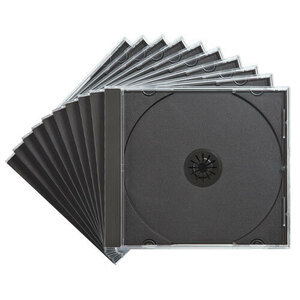 Blu-ray・DVD・CDケース 10枚セット ブラック ブルーレイディスク・DVD・CDなど1枚収納 サンワサプライ FCD-PN10BKN 送料無料 新品