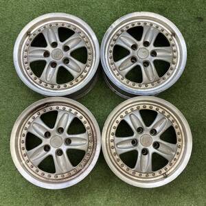 【0168】中古品★16インチ　8JJ　ENKEI　エンケイ　16×８JJ　ET35　PCD114.3　5穴　ハブ径73　アルミホイール4本セット