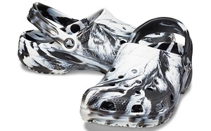 crocs Classic Marbled Clog ホワイトxブラック 29cm