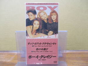 S-462【8cmシングルCD】見本品 ボーイ・クレイジー ザッツ・ホワット・ラヴ・キャン・ドゥ 恋の火遊び BOY KRAZY that