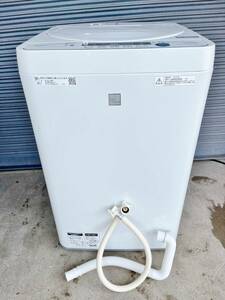 2 シャープ 2020年 洗濯機 ES-G4E7-KW 4.5kg スタンダードモデル 縦型洗濯機 全自動洗濯機 動作OK ホワイト