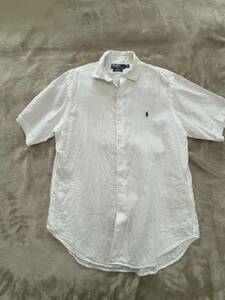 【ほぼ新品未使用品】Polo Ralph Lauren ポロ ラルフローレン BRADFORD 半袖シャツ リネン 麻 キューバシャツ 