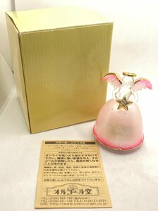 01▼【美品/送料520円】小樽オルゴール堂 天使のオルゴール ピンク系 人生のメリーゴーランド エンジェル 箱付△1471N9