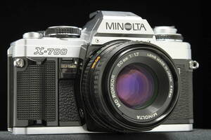 分解・整備品 X-700 MD ROKKOR 50mm F1.7 作動問題無し 希少色 シルバー 光学系綺麗