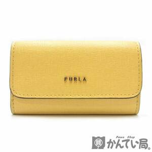 20781 FURLA【フルラ】バビロン 4連 キーケース RAC5UNO B30000 レザー イエロー系 ゴールド金具 レディース【中古】USED-B