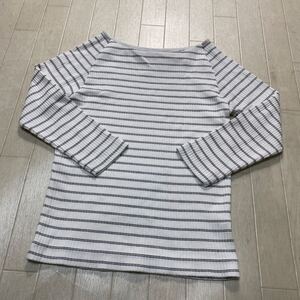 4041☆ UNITED ARROWS GREEN LABEL RELAXING トップス 長袖カットソー カジュアル レディース ホワイト ボーダー