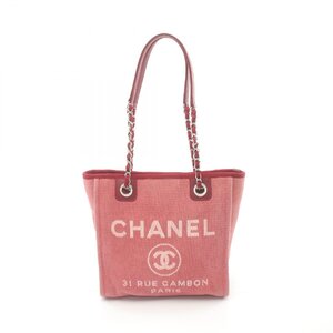 シャネル ドーヴィルPM ブランドオフ CHANEL キャンバス トートバッグ キャンバス 中古 レディース