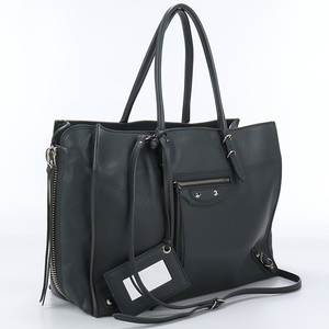 中古良品バレンシアガBALENCIAGA ペーパー 2WAYトートバッグ ブランド 432596 グレー系 ランク：A us-2 ショルダー レディース