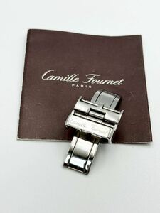 極美品 旧ロゴ カミーユフォルネ Dバックル シルバー SS ステンレススチール 16mm 刻印 Camille Fournet 検 革ベルト バンド レザー