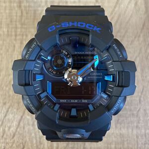 【未使用】CASIO カシオ G-SHOCK 5522 GA-710-1A2JF ブラック×ブルー Gショック ジーショック 腕時計 ウォッチ 説明書/箱付き