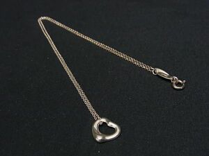 1円 ■美品■ TIFFANY＆Co ティファニー エルサペレッティ オープンハート SV925 ネックレス アクセサリー レディース シルバー系 FA6687