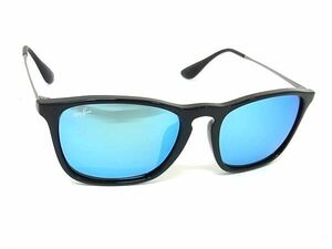 1円 ■極美品■ Ray-Ban レイバン RB 4187-F 601/55 54□18 145 3N ミラーレンズ サングラス メガネ 眼鏡 ブラック系×シルバー系 FE1853