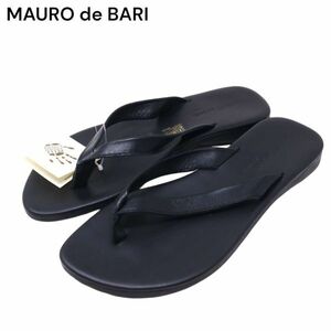 【新品 20SS】 MAURO de BARI マウロデバーリ 春夏 レザー サンダル Sz.41　メンズ 黒 マウロ ディ バリ イタリア製 未使用　I4G00123_4#S