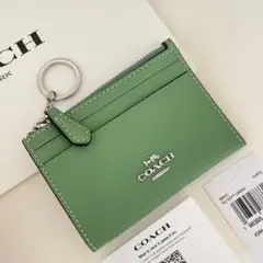 COACH コーチ　コインケース 小銭入れ財布　ソフトグリーン　緑色