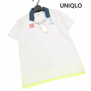 【新品 未使用】 UNIQLO ユニクロ 【SWE スウェーデン代表 東京2020オリンピック】 半袖 ポロシャツ Sz.M　レディース　K4T00708_5#A