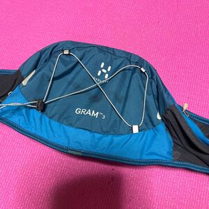 ◆HAGLOFS ホグロフス GRAM3 ウエストバッグ ヒップバッグ トレラン USED品◆ブルー