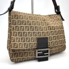 【大定番】FENDI マンマバケット ズッキーノ ワンショルダーバッグ ブラウン