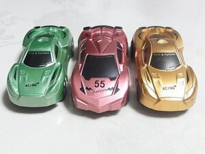 プルバックメタリックカー　レーシングカー　３種３個まとめて　その３