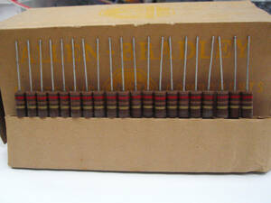 ★☆（管RG004） Allen-Bradley カーボンソリッド抵抗 2W 120Ω 20本セット / NOS Carbon Composition Resistors☆★