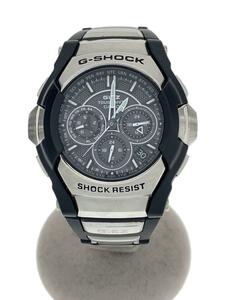 CASIO◆ソーラー腕時計・G-SHOCK/アナログ/SLV