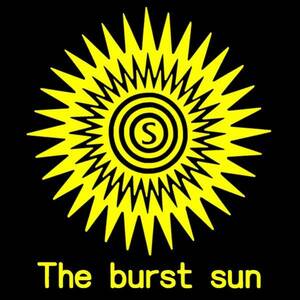 太陽-【The burst sun】=はじける太陽15cmサーフィンステッカー1