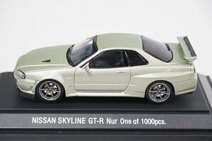 EBBRO エブロ 1/43 NISSAN 日産 スカイライン GT-R R34 5-スペック2 ミレニアムジェイド NUR グリーン 43369