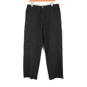 ディッキーズ ワークパンツ カーゴパンツ チノパン 黒 ボトムス アメリカ古着 メンズ 36×34サイズ ブラック Dickies