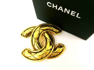 本物税込シャネル ココマーク ヴィンテージ ブローチ【CHANEL】マトラッセ