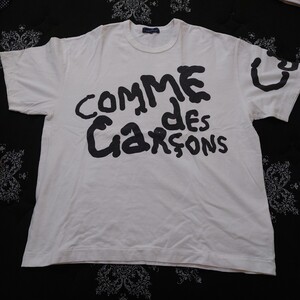 コムデギャルソン　COMM des GARCONS ロゴプリント半袖オーバーサイズＴシャツ　カットソー　Ｓサイズ