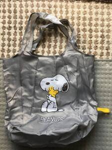 スヌーピーＰＥＡＮＵＴＳ トートバッグ 灰色 40×28×20cm 保管品送料230円