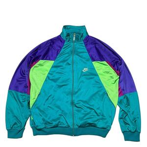 【90s】NIKE トラックジャケット　エヴァンゲリオンカラー　銀タグ　ネオンカラー　ナイキ　ヴィンテージ　