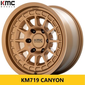 本場USオフ系に! 新品ホイール4本 KMC KM719 CANYON 8.0J×17in IS35 114.3 5H マットブロンズ デリカ D5 RAV4 に！