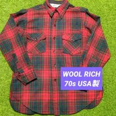 WOOLRICH　70s USA製 ウールシャツ ネルシャツ