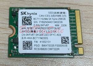 SK Hynix BC711 (256GB M.2 2230 NVME PCIe M-Key) 256G SSD 動作確認済 3ヶ月間保証