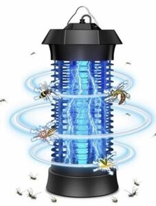 【蚊虫一瞬撃退！】 電撃殺虫器 電気蚊取り器 蚊取り器 UV光源吸引式 殺虫ライト 誘虫灯 360°強力蚊除け