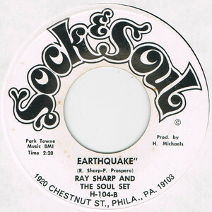 ●RAY SHARP AND THE SOUL SET / EARTHQUAKE [US 45 ORIGINAL 7inch シングル PROMO SOUL FUNK 試聴]