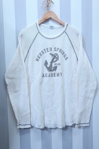 2-3072A/Champion WEBSTER SPRING ACADMY ワッフルサーマルTシャツ トリコタグ復刻チャンピオン 